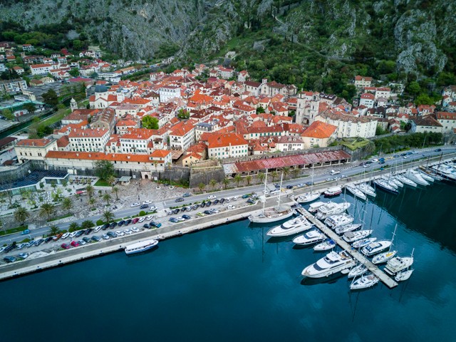 Kotor’s old town and marina